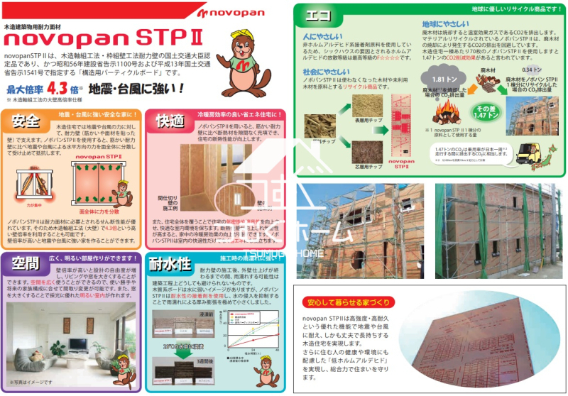 ���̑� ���ϗ͖ʍރm�{�p�����ؑ��Z��ł͒n�k��䕗�̗͂ɑ΂��āA�ϗ͕ǂŎx���܂��B�m�{�p��STP�U���g�p����ƁA�؂����ϗ͕ǂɔ�גn�k��䕗�ɂ�鐅�������̗͂�ʑS�̂ɕ��U���Ď󂯎~�߂Ē�R���܂��B
